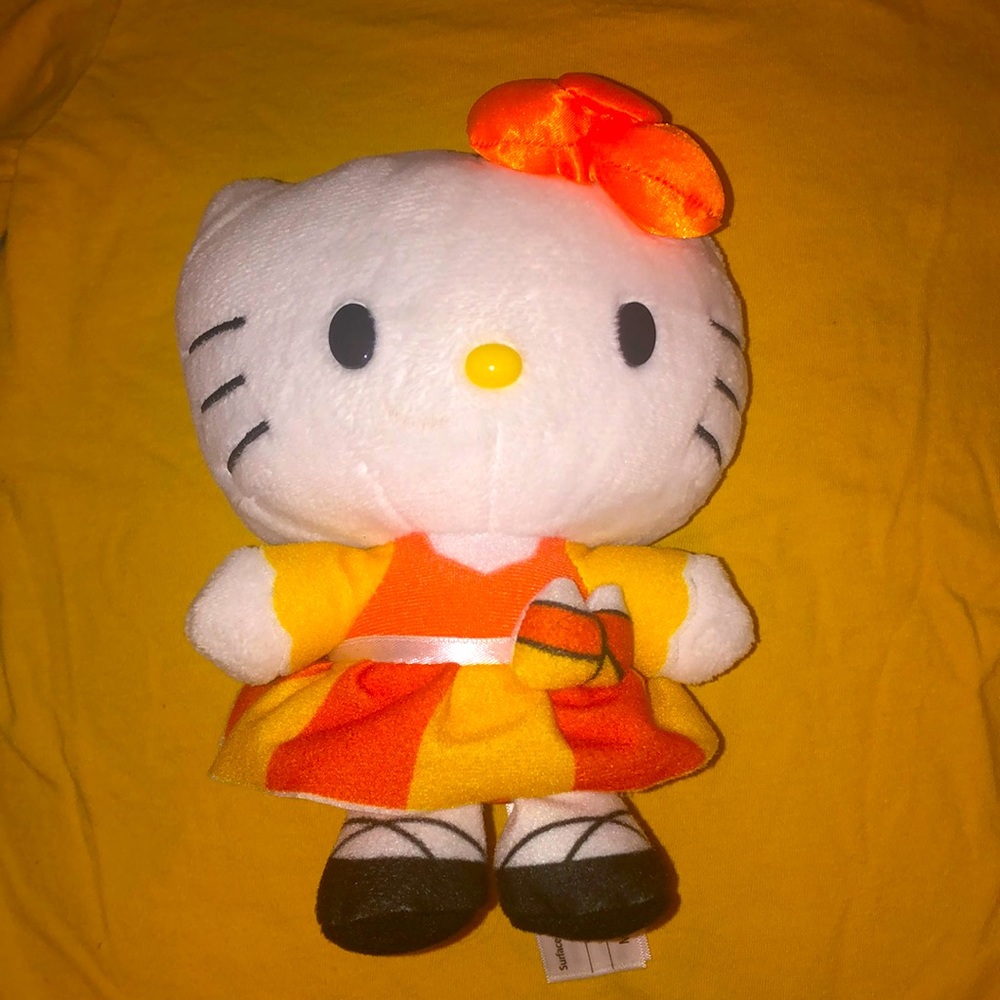Hello kitty candy corn stuffed animal